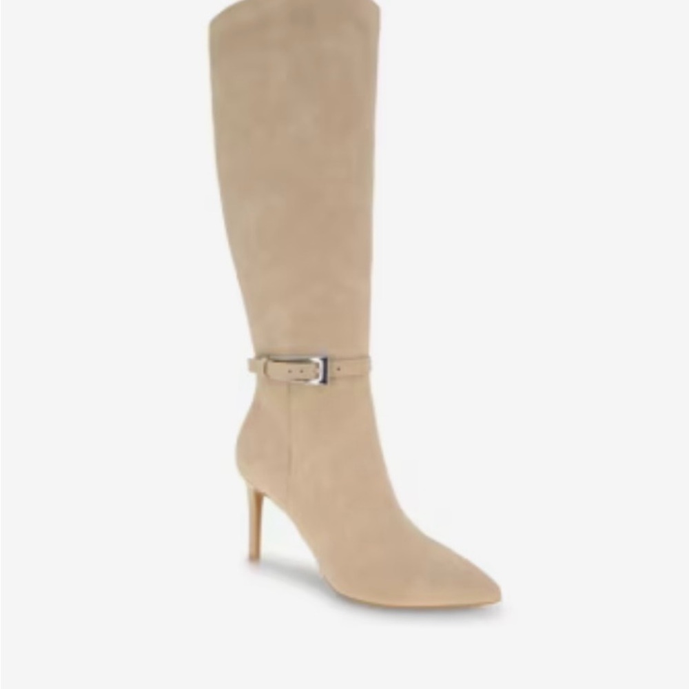 BCBG Generation Women's Abbin Beige Suede Dress Boot -- 6.5